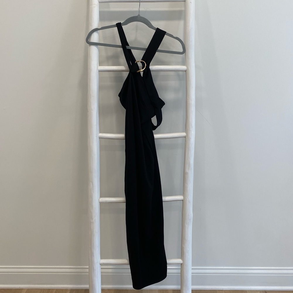 JLUXLABEL Black MIDI Dress